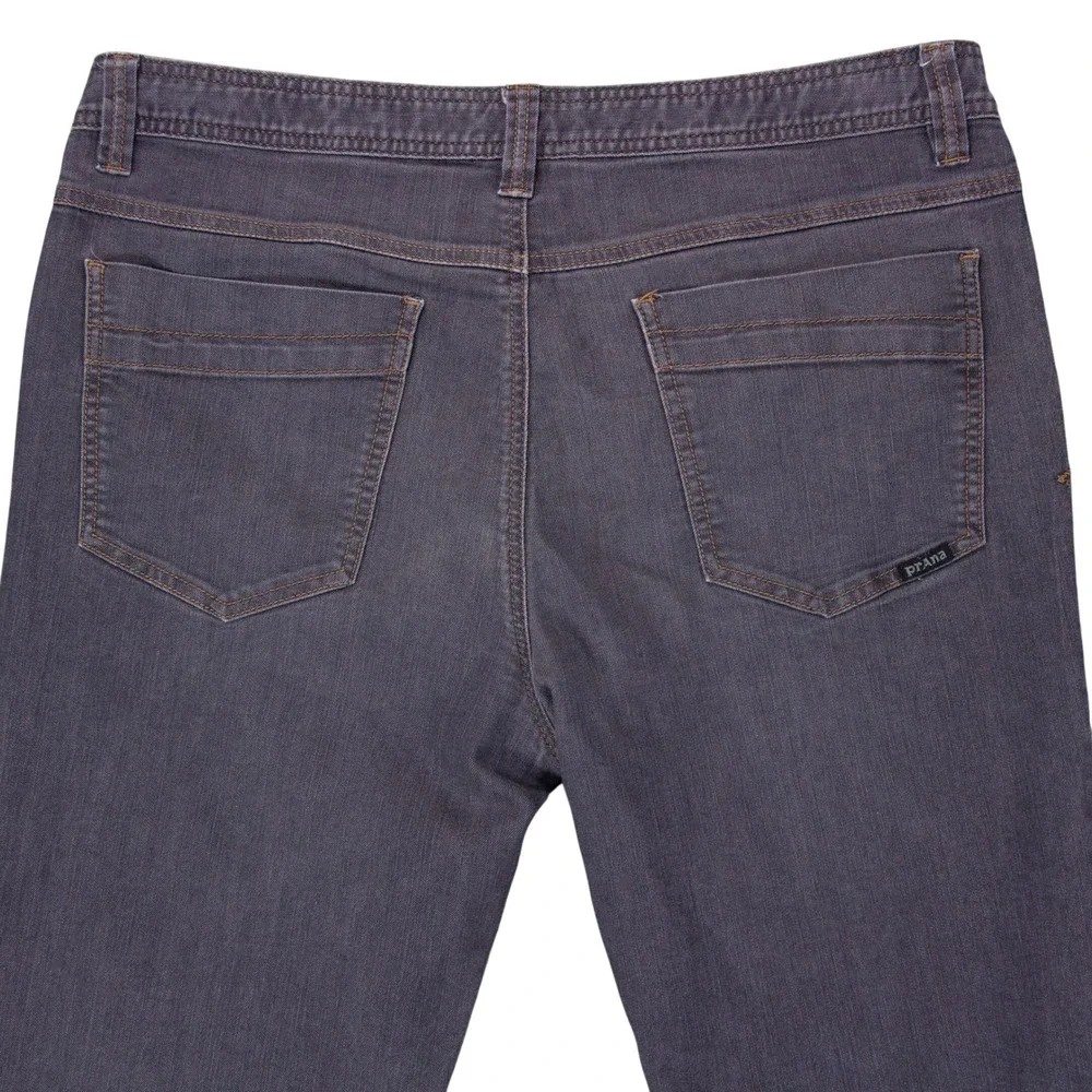 Prana Bridger Slim Fit Jeans Mens 36x32 Gray Organic Cotton Stretch M4BD32315